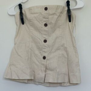 ABERCROMBIE&FITCH strapless pleated top